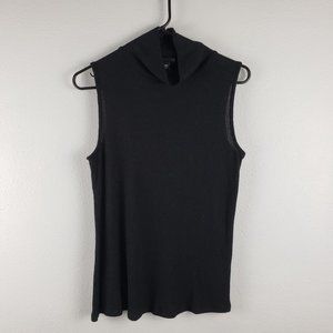 Torrid Women's Size 00 Sleeveless Ribbed Turtleneck Black Classic Layering Tank‎